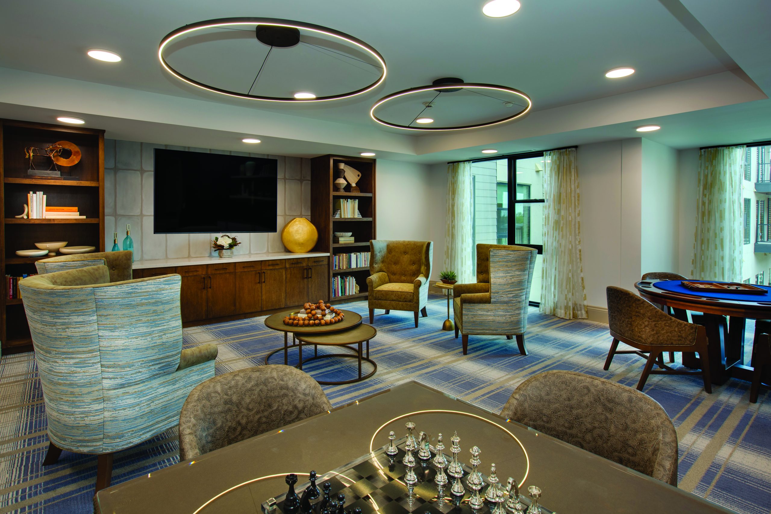 rec room at Touchmark at Georgetown