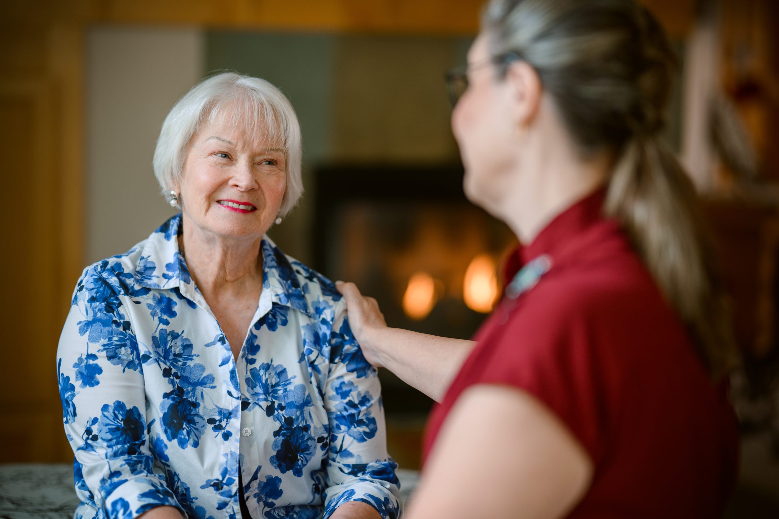 Team member interacting with resident